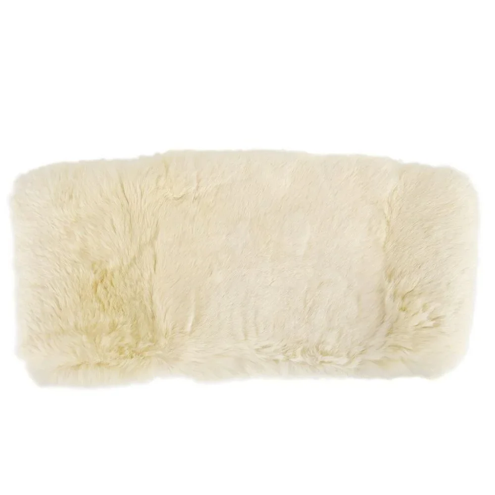 Chanel Fur Shawl Muffler Stole White Small Good - Picture 2 of 4
